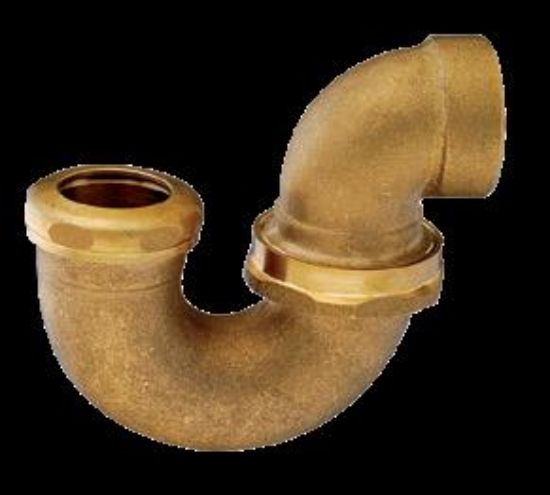 Picture of LA-Trap 2" x 1-1/2" Rough-Brass Less Clean-Out