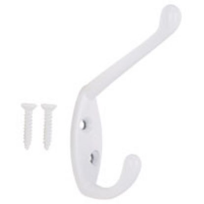 Picture of Coat-&-hat-hook 2-hook Zinc White