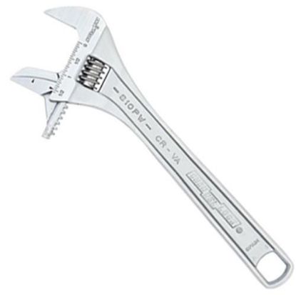 Picture of Adjustable-wrench Reversible-jaw Cr-va-steel 10"