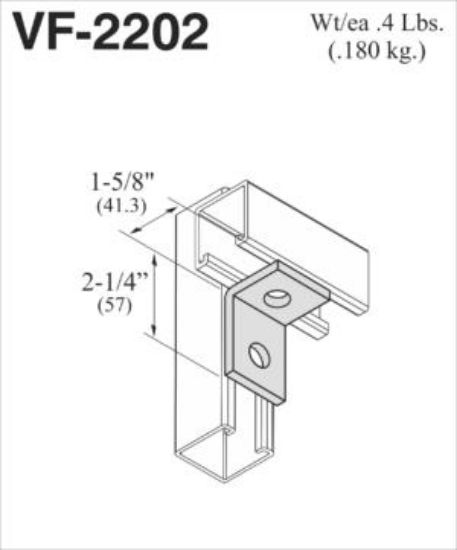 Picture of Angle 90° 2-Hole Zinc-Plated Mild-Steel 1-5/8" x 2-1/4"