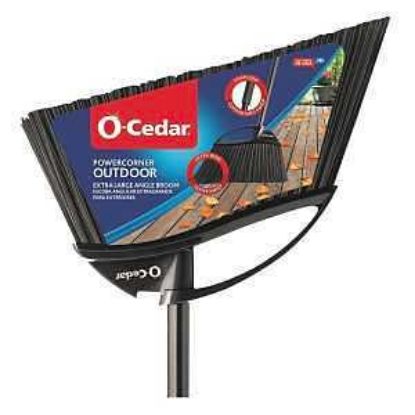 Picture of Angle Broom, 12-1/2 In Sweep Face, Plastic Bristle, Steel Handle