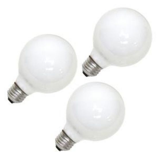 Picture of Light-Bulb 4G25W/3PK White Globe-Shape