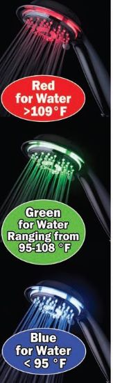Picture of Shower-Head Handheld Massage 4-function 3-color Temperature Display