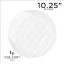Picture of 10.25" White / Silver Patterned Dinner Round Plates