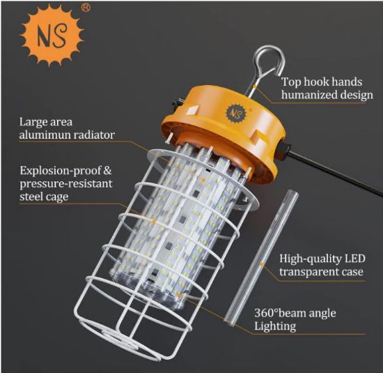 Picture of 100w 15000lm Alternative To 400w Hid/hps 14.76ft Power Cord With Us Plug Led Work Light 5000k Tempor...