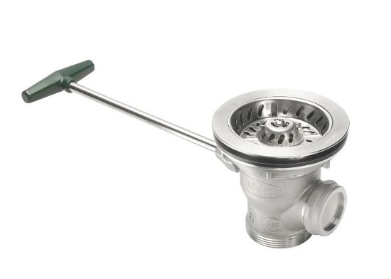 Picture of Commercial Drain Rotary Lever Close 3-1/2" 1-1/4" Rear Overflow