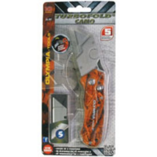 Picture of Utility-knife Folding 5-blade Orange Handle