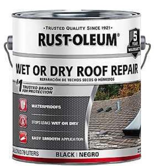 Picture of Roof-cement Wet-or-dry Roof-repair Asphalt-based Black