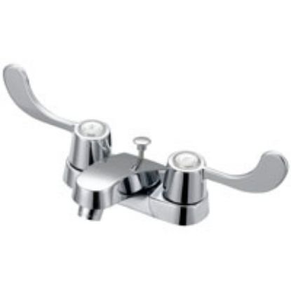Picture of Lavatory-faucet 4"-center 2-handle Ada-blade Chrome-plate With Pop-up