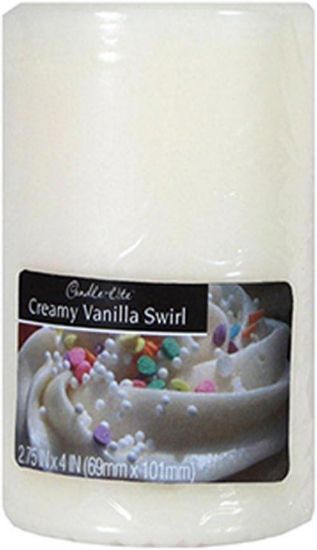 Picture of Pillar-Candle Creamy Vanilla Swirl (2.75x4)