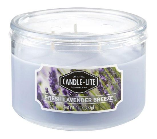 Picture of Jar-Candle Scented Candle, 3-wick With Acetate Lid, 10 Oz, Fresh Lavender Breeze, 40 Hr, Violet