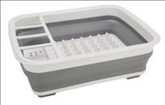 Picture of Pp Collapsible Dishrack With Tpr Bottom White W.greytpr