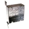 Picture of Electrical-Box 4-11/16" Square / Flexible-Metal-Conduit Bracket 2-1/8" Deep Welded with Conduit KO's...