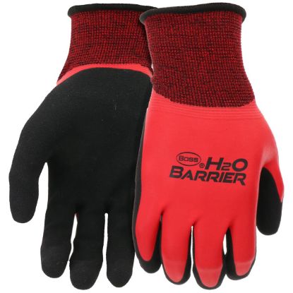 Picture of Knit-gloves Polyester Latex-coated Red/black X-large
