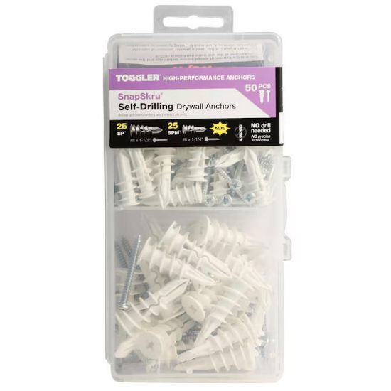 Picture of Plastic Anchor Kit 50-pieces With Screws