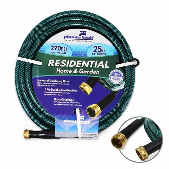 Picture of Garden-hose 3-ply-vinyl Brass-fittings 5/8"-id 25'