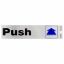 Picture of Sign Self-adhesive Silver Vinyl Push Horizontal 2" X 8"