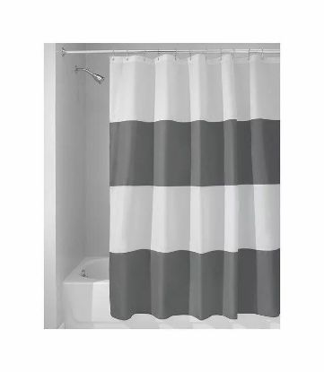 Picture of Shower-curtain Zeno Waterproof Charcoal/white