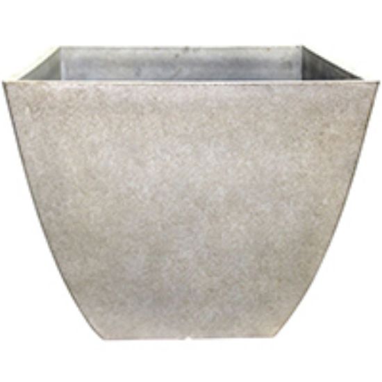 Picture of Plant-Pot Newland 13-1/2 in H Square Resin Bone