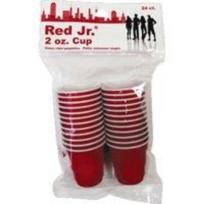 Picture of Red Jr. 2 Oz. Red Plastic Cups