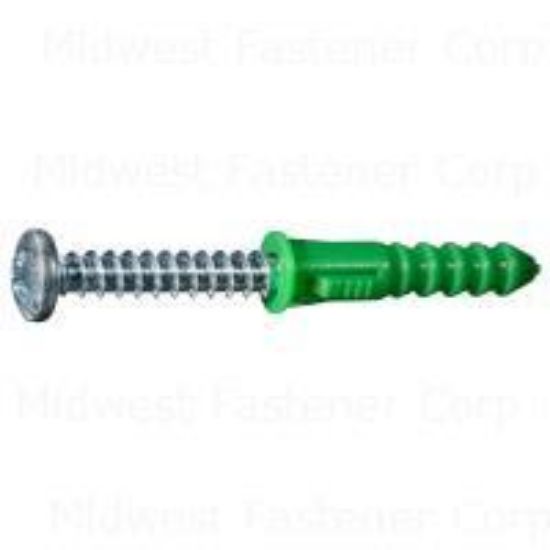 Picture of Ribbed Plastic Anchor Kit w/ Drive Bit #12-14-16