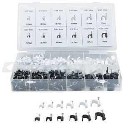 Picture of Prosource Cable Clip Assortment, 390-piece