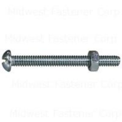 Picture of Machine-Screw With-Nuts Zinc-Plated Round-Head Combo-Drive 1/4-20 TPI 20 x 2-1/2"