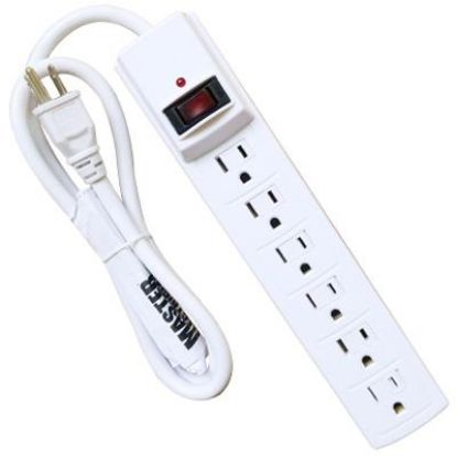 Picture of 6 Outlet Surge Protector Strip White