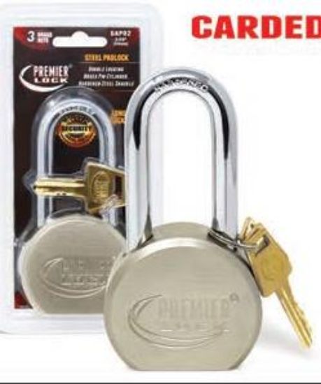 Picture of Padlock High-security Steel 2-5/8" Long-shackle Keyed-different