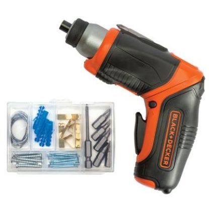 Picture of Screwdriver Cordless Li-ion 4-volt 1/4"-hex Chuck With Accessories