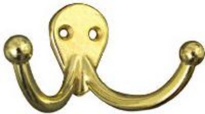 Picture of Double Coat/Hat Hooks Bright Brass