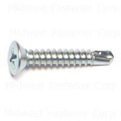 Picture of Sheetmetal-screw Zinc-plated Flathead #8 X 1"