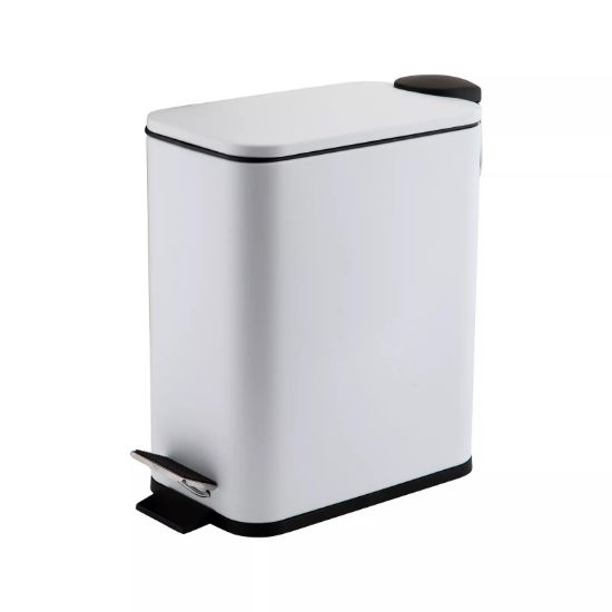 Picture of 5l Slim Rectangular Pedal Bin With Soft Close Lid