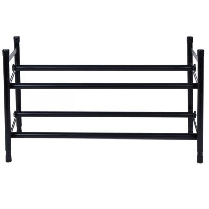 Picture of 2 Tier Expandable & Stackable & Adjustable Shoe Rack- Black