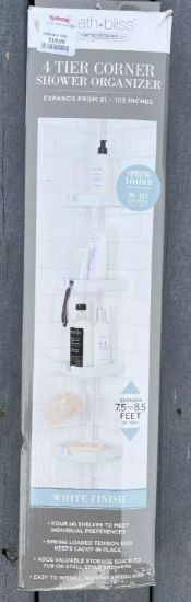 Picture of Shower-Caddy 4 Tier Tension Corner White