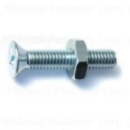 Picture of Machine-screw With-nuts Zinc-plated Flat Head #10-32 X 1"