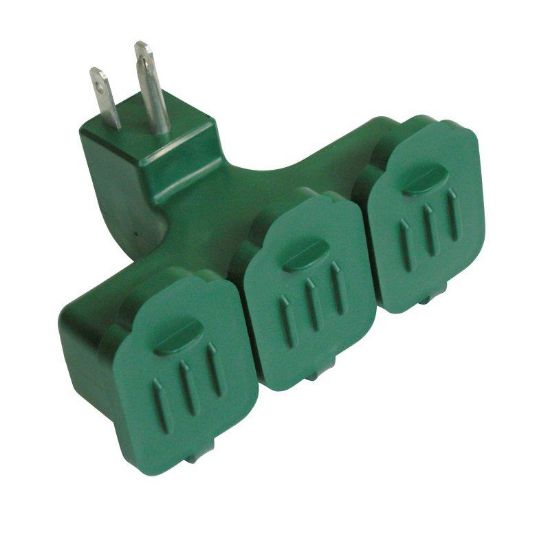 Picture of Triple-tap Adapter Indoor/outdoor Green