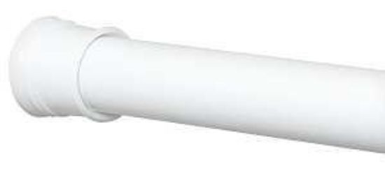 Picture of Shower-Curtain Rod Tension Aluminum White Adjustable 86"