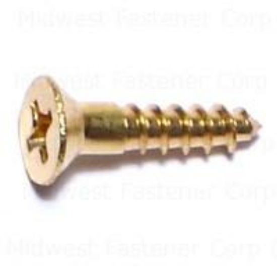 Picture of Wood-screw Flathead Phillips Brass #6 X 5/8"