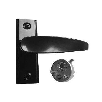 Picture of Lever-handle Narrow-stile Mortise Lock Duranodic-finish Reversible