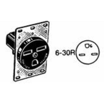 Picture of Receptacle Single Flush-mount Nema-630r 2-pole 3-wire 30-amps 250-volts