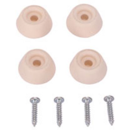 Picture of Furniture-bumper Rubber Screw-on White 7/8"