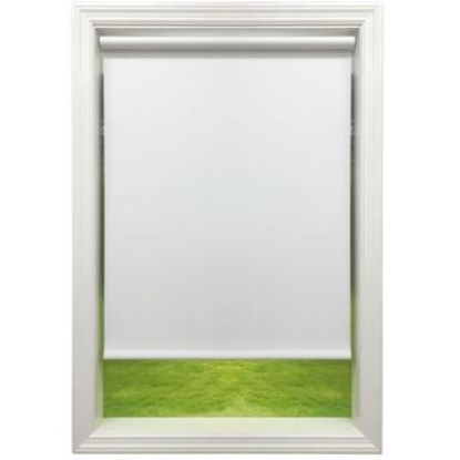 Picture of Room Darkening White Vinyl Roller Shades, 37 X 78"