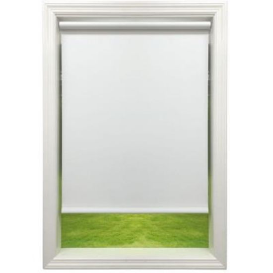 Picture of Room Darkening White Vinyl Roller Shades, 37 X 78"