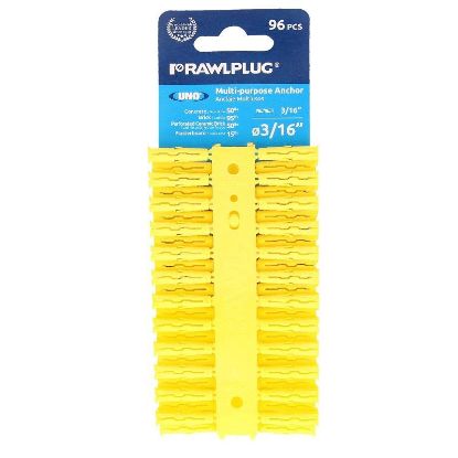 Picture of Rawlplug Rawl Uno Series Multi-purpose Anchor, 1 In L, Polypropylene