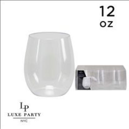 Picture of Stemless Clear Round Wine Goblets 12oz 6/pk