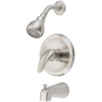 Picture of Lever-handle Bath-faucet Tub-&-shower 2 Gpm At 80 Psi 4 In Spout Reach Zinc Tub-spout 1 Metal