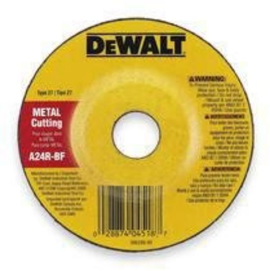 Picture of Grinding-wheel 24-grit Depressed-center Type-27 1/4" 5/8"-11-arbor 4-1/2"