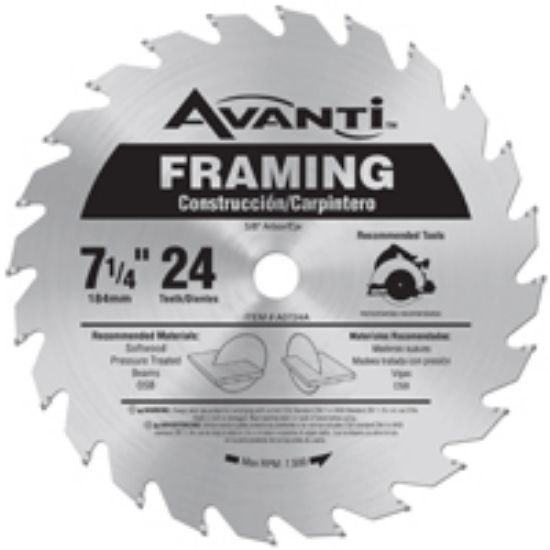Picture of Circular Saw-blade Framing Carbide 7-1/4 " 24t
