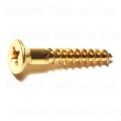 Picture of Wood-screw Flathead Phillips Brass #10 X 1-1/4"